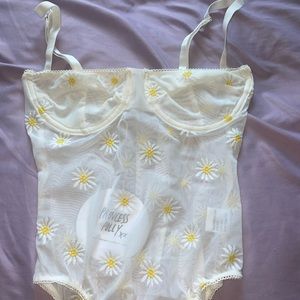 Princess Polly see-thru daisy mesh bodysuit